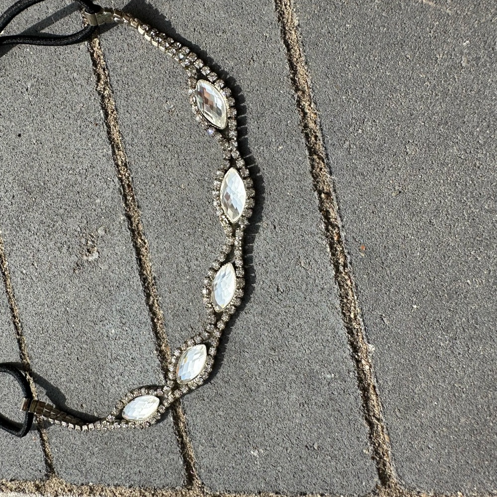 Elegant Silver Crystal Headband
